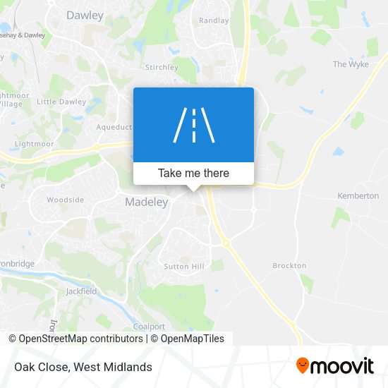 Oak Close map