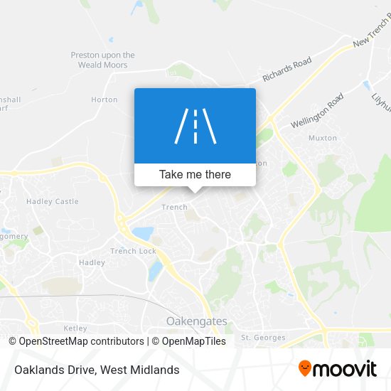 Oaklands Drive map