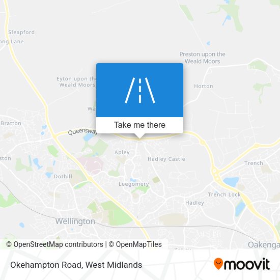 Okehampton Road map
