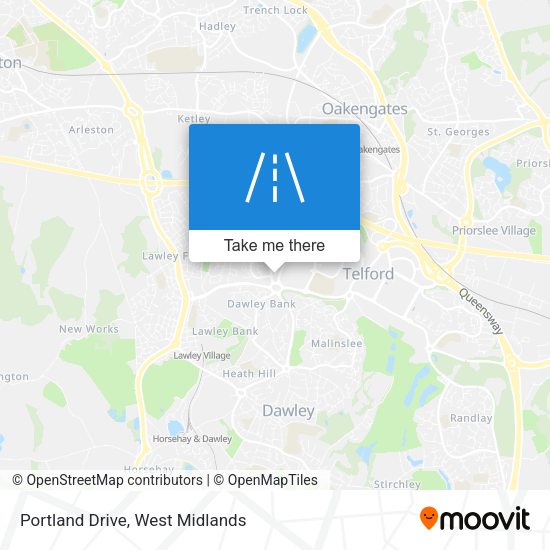 Portland Drive map