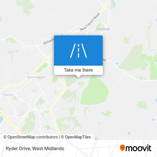 Ryder Drive map