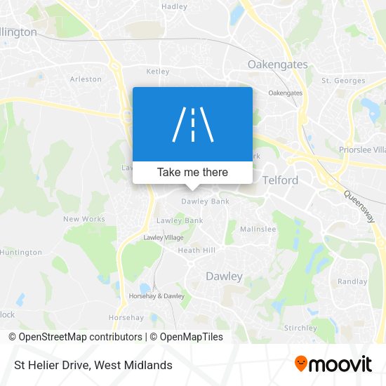 St Helier Drive map