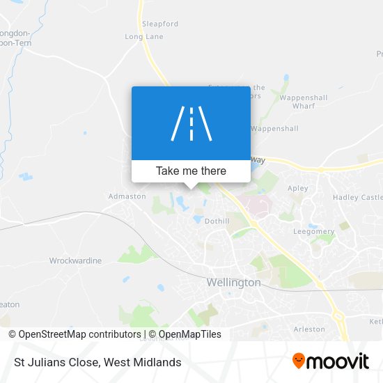 St Julians Close map