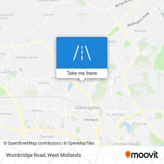 Wombridge Road map