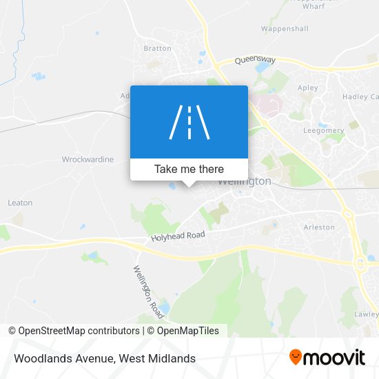 Woodlands Avenue map