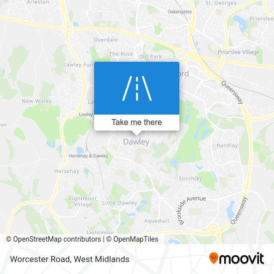 Worcester Road map