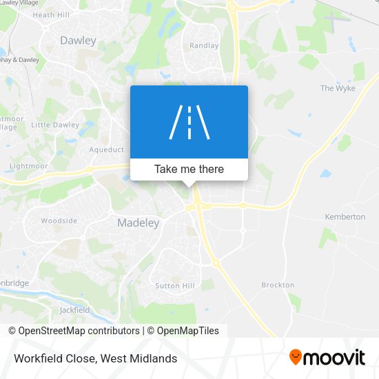 Workfield Close map