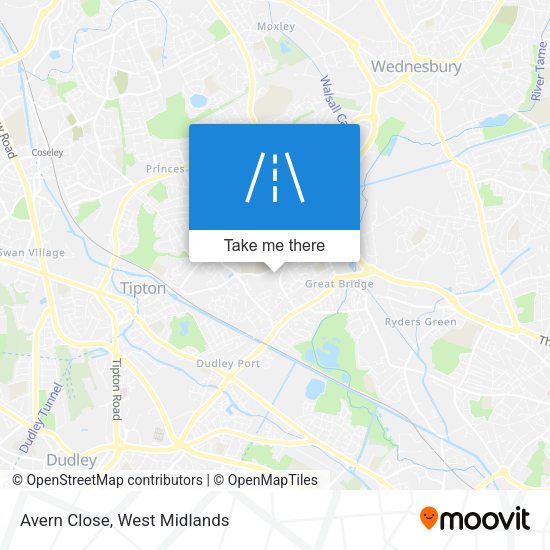 Avern Close map