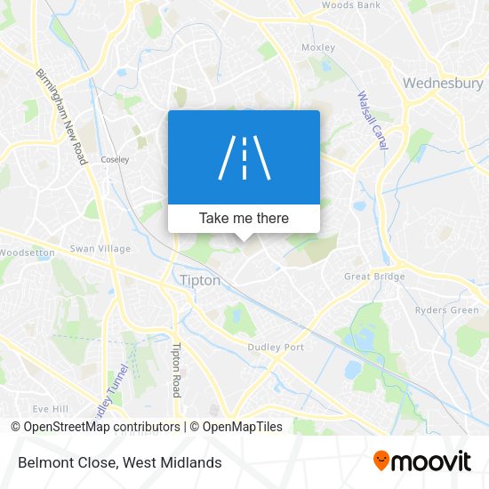 Belmont Close map