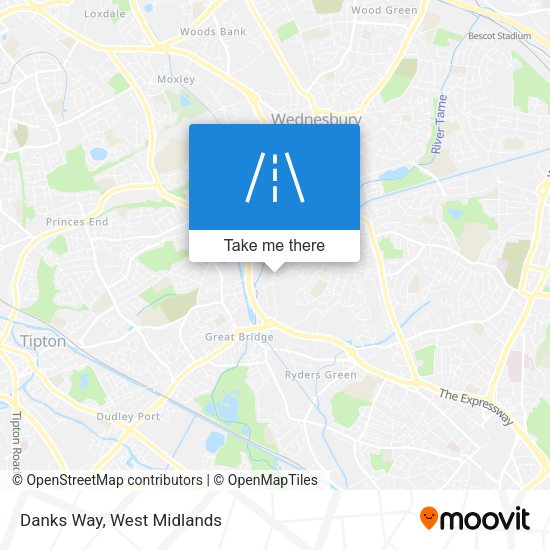 Danks Way map