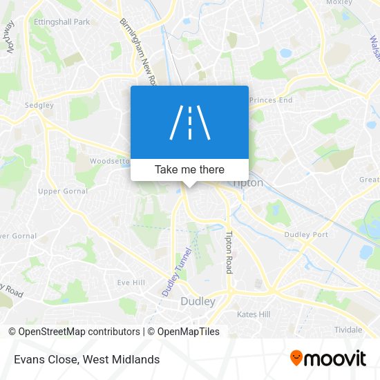 Evans Close map