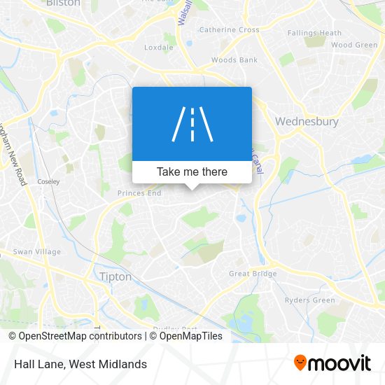 Hall Lane map