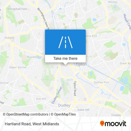 Hartland Road map