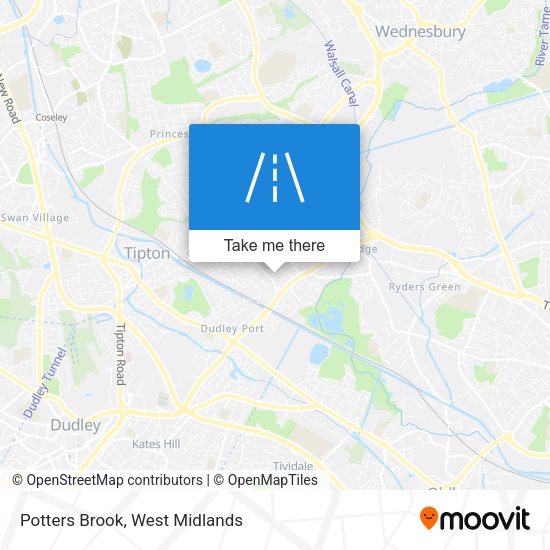 Potters Brook map