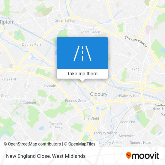 New England Close map