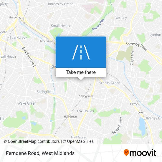 Ferndene Road map