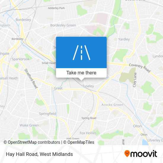 Hay Hall Road map