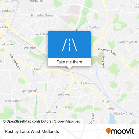 Rushey Lane map