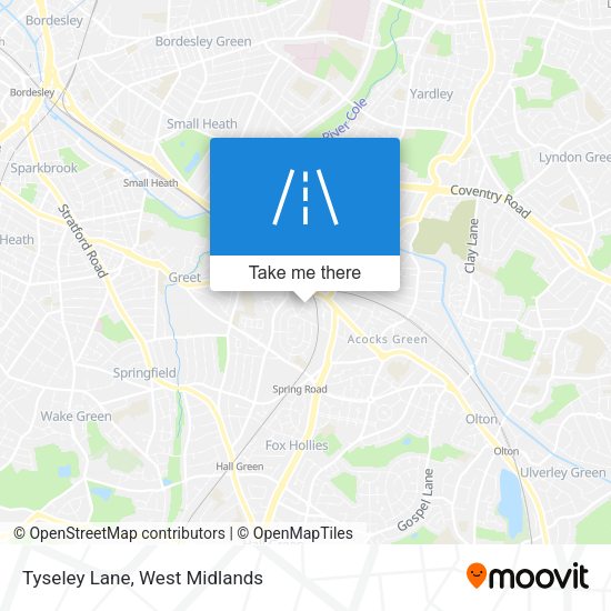 Tyseley Lane map