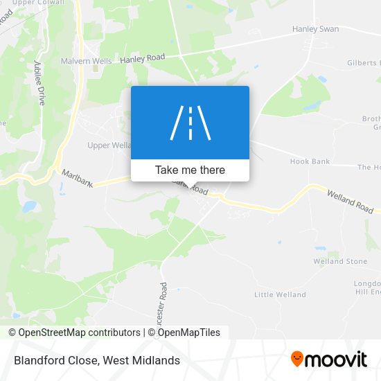 Blandford Close map