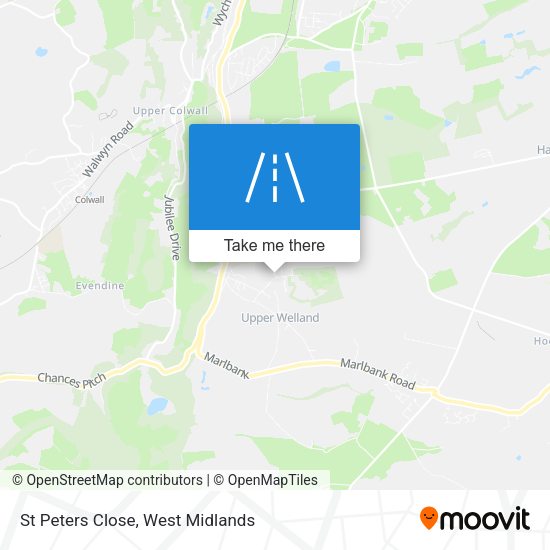 St Peters Close map