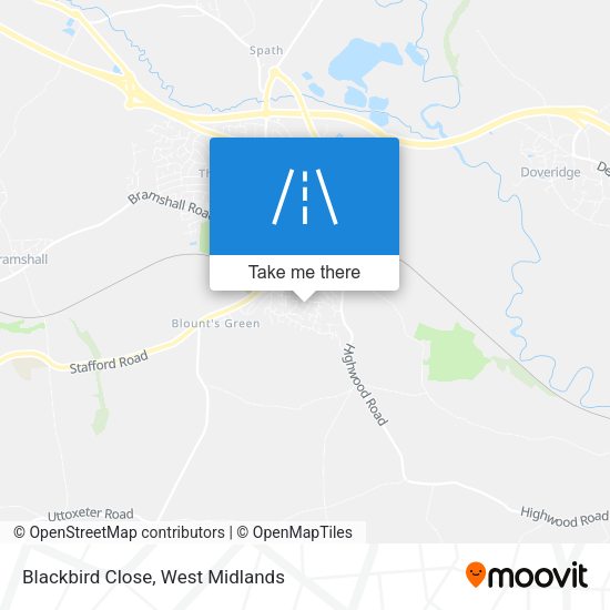 Blackbird Close map
