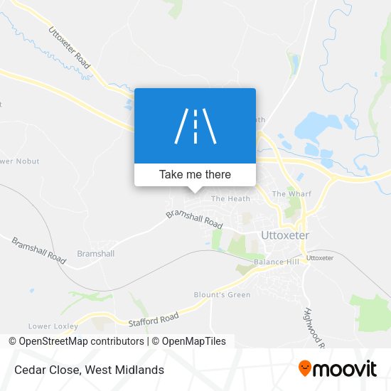 Cedar Close map