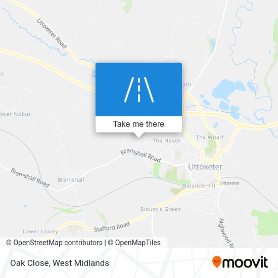 Oak Close map