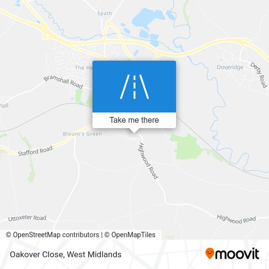 Oakover Close map