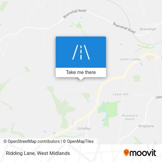 Ridding Lane map