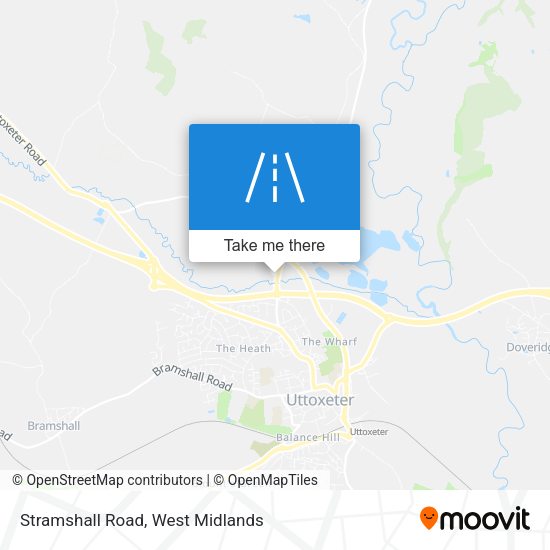 Stramshall Road map