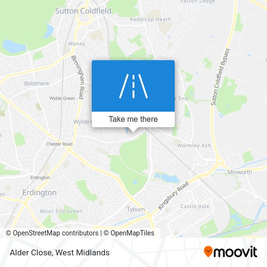 Alder Close map
