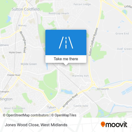 Jones Wood Close map