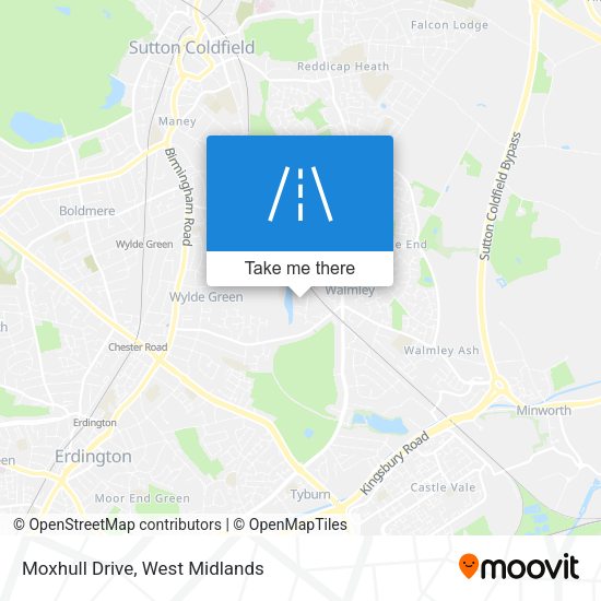 Moxhull Drive map
