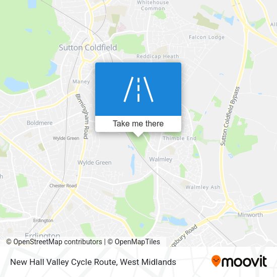 New Hall Valley Cycle Route map