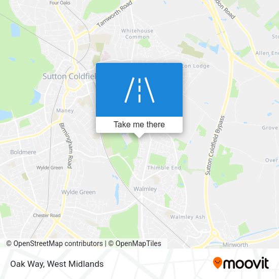 Oak Way map