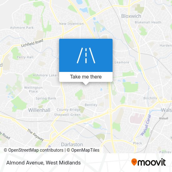 Almond Avenue map