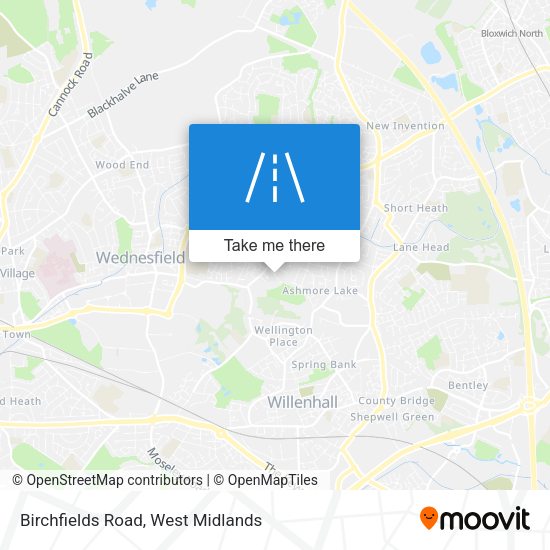 Birchfields Road map