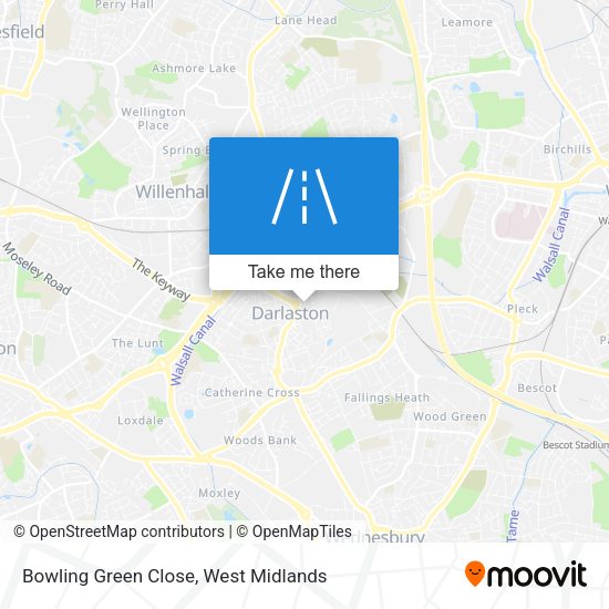 Bowling Green Close map