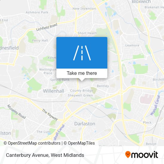 Canterbury Avenue map