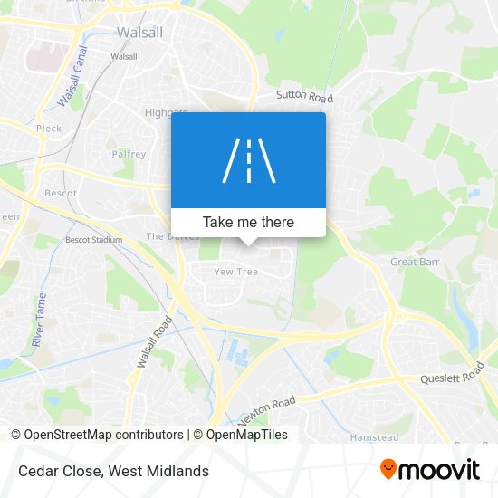 Cedar Close map