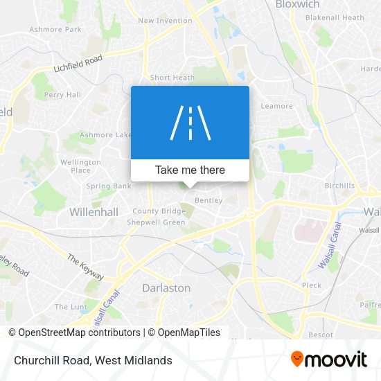 Churchill Road map