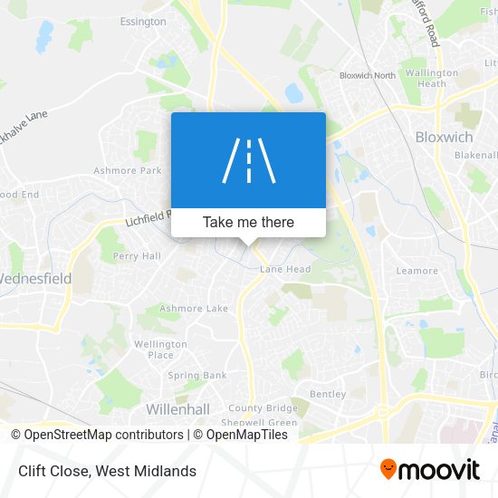 Clift Close map