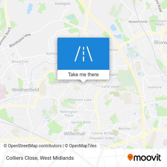 Colliers Close map