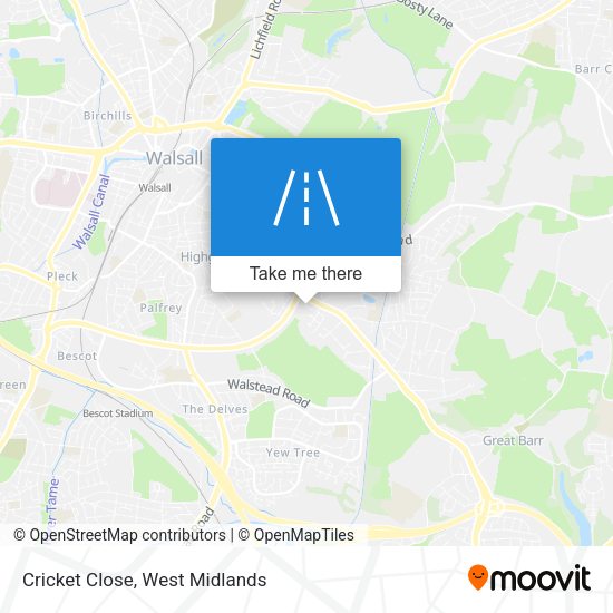 Cricket Close map