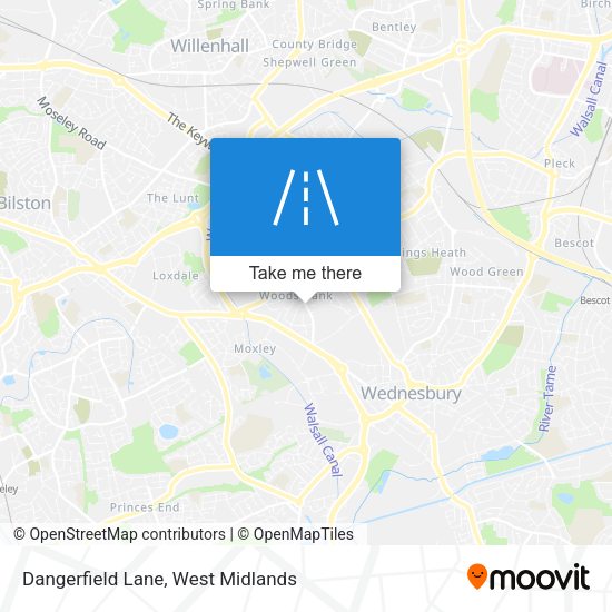 Dangerfield Lane map