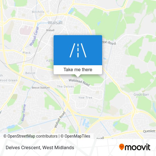 Delves Crescent map