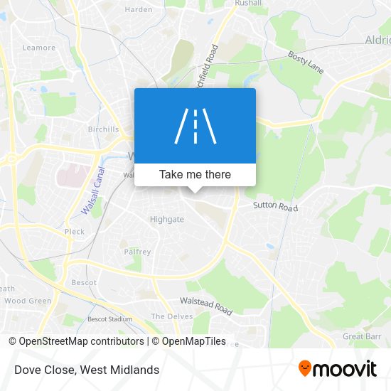 Dove Close map