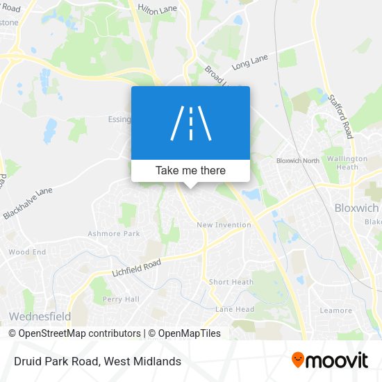 Druid Park Road map
