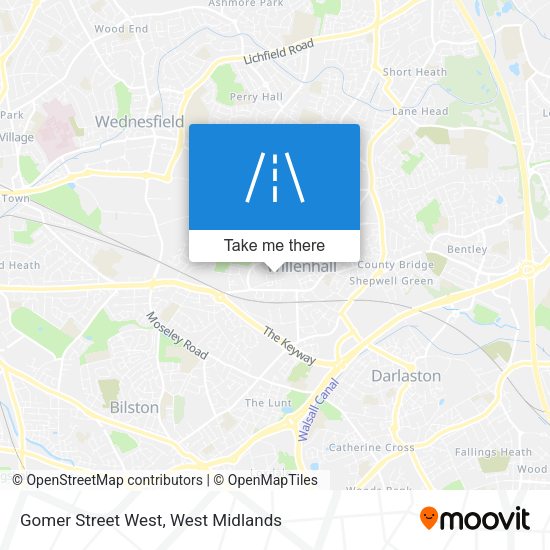 Gomer Street West map